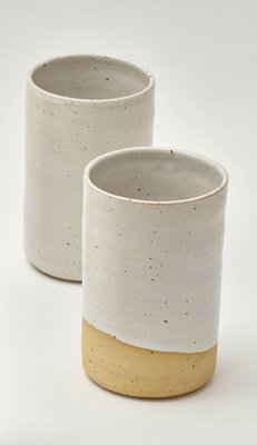 CURVED SAND MUG, with Coaster